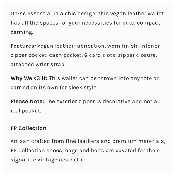 NWT Free People Distressed Vegan Zip Around Wallet in Brown - Picture 10 of 10